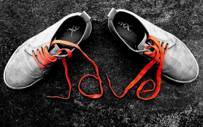 situaci&#243;n, rojo cordones, zapatos, el amor