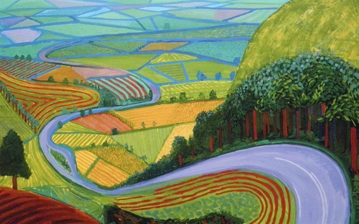 blu road, david hockney, british artist