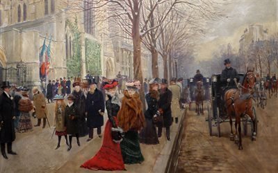 1890, جان beraud, عيد الميلاد, نويل