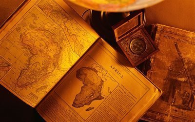 خريطة, الكتب القديمة, البوصلة