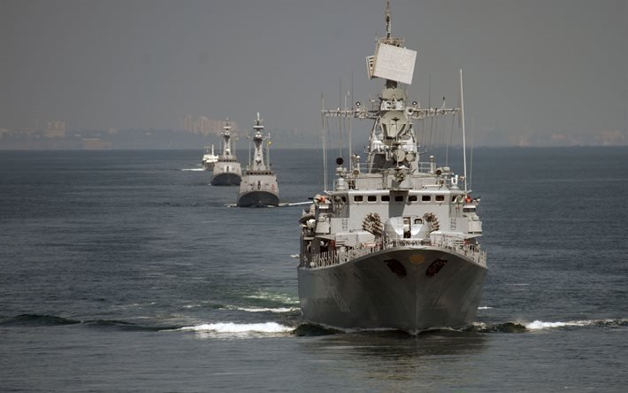 ukrainian navy, hetman sahaidachny, frigate, exercises, sea, ukraine