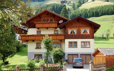 village of st jakob, tyrol, chalet, austria