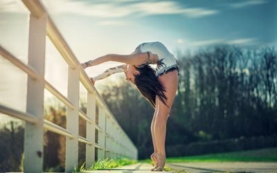 bridge, beautiful ballerina