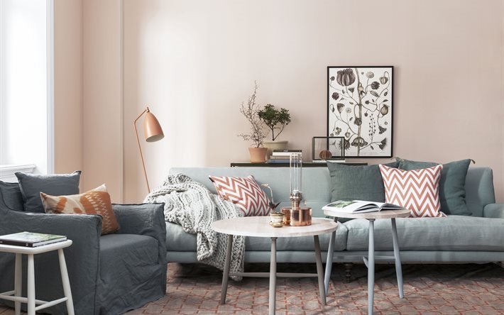 張地：布張りの家具, コーヒーテーブル, ニットチェック柄, 盆栽