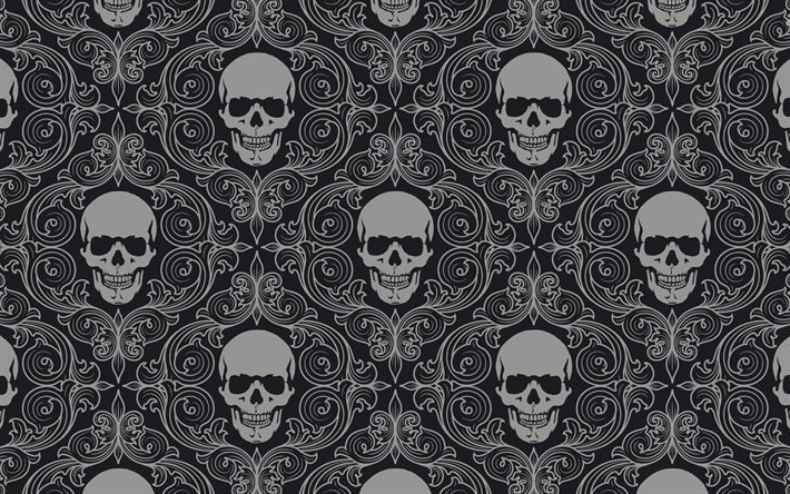 patterns, skull, texture