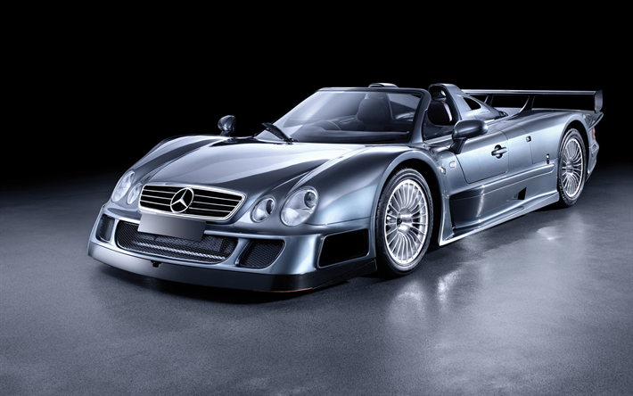 Mercedes-Benz CLK GTR, Roadster, AMG, Superbil, silverpilar, racing bil, CLK, Mercedes