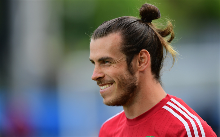 Gareth Bale, Real Madrid, leende, portr&#228;tt, Walesiska fotbollsspelare, Spanien