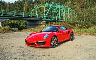 Porsche 911 Carrera, supercars, rouge Carrera, voitures allemandes, Porsche