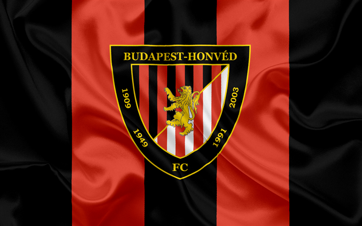 Download Wallpapers Budapest Honved Fc Hungarian Football Team Honved Emblem Logo Budapest Hungary Football Hungarian Football League For Desktop Free Pictures For Desktop Free