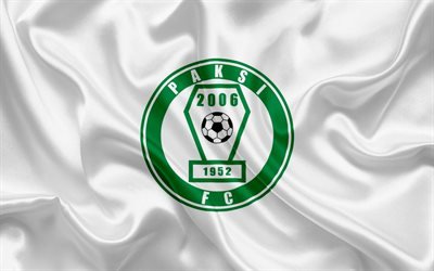 Paksi FC, Hungarian football team, Paksi emblem, logo, silk flag, Paks, Hungary, football, Hungarian football league
