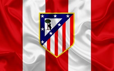 Atletico Madrid, football club, emblem, logo, La Liga, Spain, LFP, Spanish Football Championships