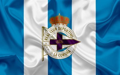 Deportivo La Coruna, football club, Deportivo emblem, logo, La Liga, La Coruna, Spain, LFP, Spanish Football Championships