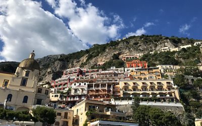 Postiano, berg, hus, Italien