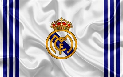 Real Madrid, Spanish football club, emblem, Real Madrid logo, La Liga, Madrid, Spain, LFP, Spanish Football Championships