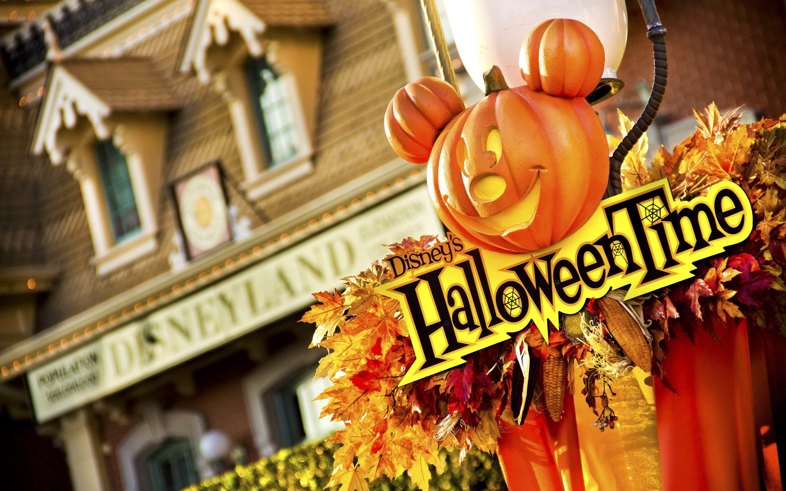 Download Wallpapers Halloween Pumpkin House Disney For Desktop With Resolution 2560x1600 High Quality Hd Pictures Wallpapers