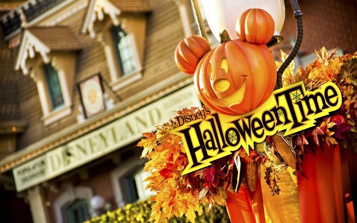 halloween, pumpkin, house, Disney