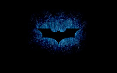 4k, logo de Batman, de l&#39;obscurit&#233;, cr&#233;atif