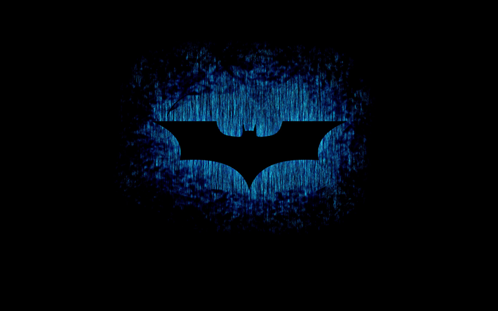 4k, logo de Batman, la oscuridad, el creativo