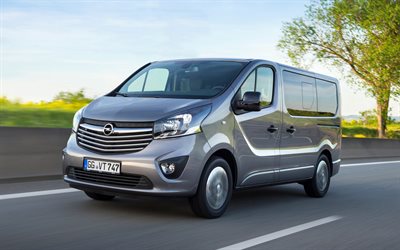Opel Vivaro السيارة السياحية, 4k, 2017 السيارات, شاحنات, الطريق, السيارات الألمانية, أوبل