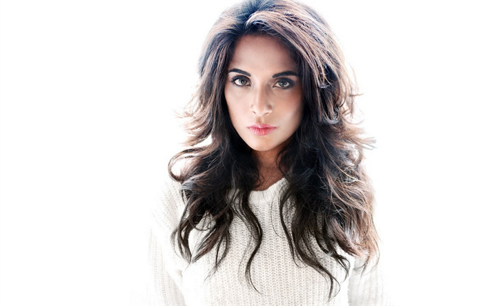 Tricha Chadha, 4K, l&#39;actrice Indienne, Bollywood, Indien, mod&#232;le de mode, de portrait, de beaux yeux, brunette