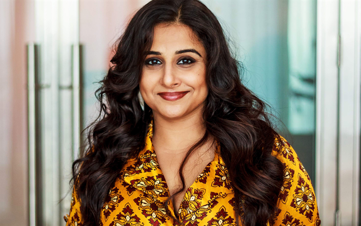 Vidya Balan, Indian film actress, 4k, Bollywood, smile, portrait