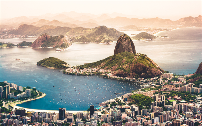 Rio de Janeiro, ocean, bay, Rio, sommar, Brasilien