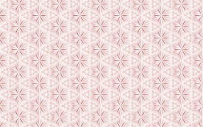 vaaleanpunainen koriste tekstuuri, 3d kukkia koriste tekstuuri, vaaleanpunainen tausta 3d kukkia, vaaleanpunainen kukka tausta