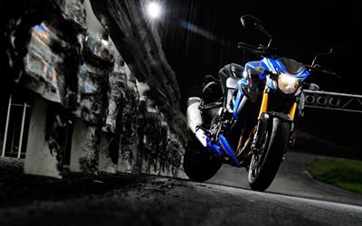 4k, Suzuki GSX-S750 raceway, superbikes, bicicletas, 2019, en la noche, 2019 Suzuki GSX-S750, Suzuki