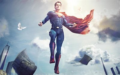 Superman, Justice League, superhj&#228;ltar, konst, DC Comics