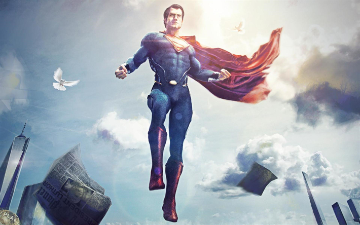 Superman, Liga Da Justi&#231;a, super-her&#243;is, arte, DC Comics