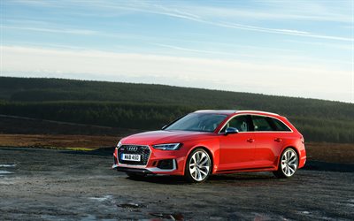 Audi RS4 Avant, offroad, 4k, 2018 autoja, uusi RS4, saksan autoja, Audi
