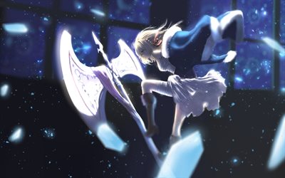 Violet Evergarden, axe, manga, anime characters