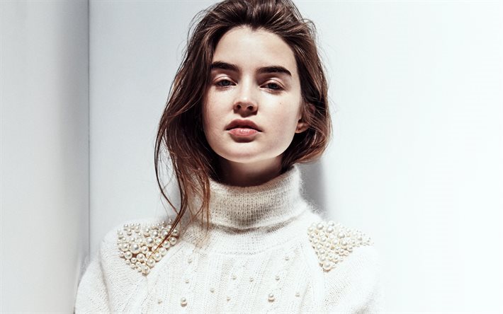 Ali Michael, actress, pretty girl, portrait, white sweater
