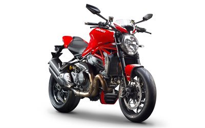 Ducati Monster 1200 R, cool moto, rouge Monster 1200, italien de motos, Ducati