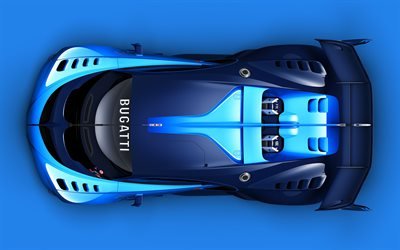 Bugatti Vision Gran Turismo, 2017 arabalar, 4k, Bugatti Chiron, hypercars, Bugatti