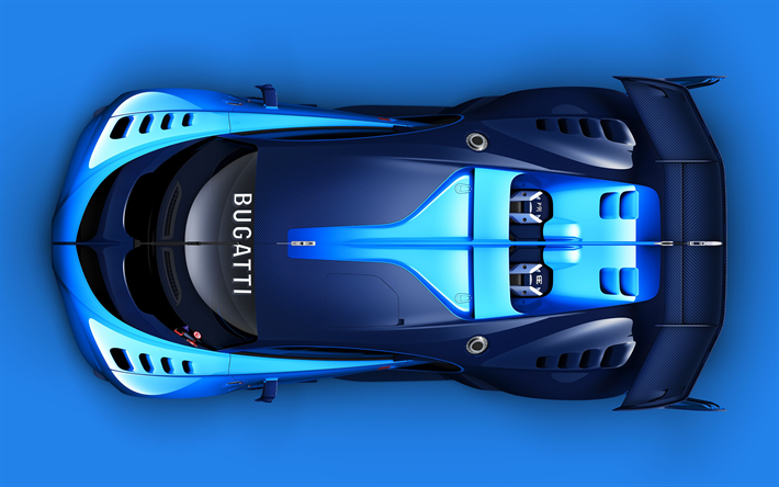 Bugatti Vision Gran Turismo, 2017 voitures, 4k, Bugatti Chiron, hypercars, la Bugatti