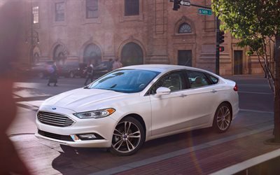 Ford Mondeo, 2017 carros, rua, novo Mondeo, sedans, Ford