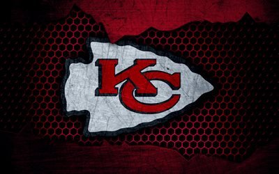 Download wallpapers Kansas City Chiefs, 4k, logo, NFL, american ...