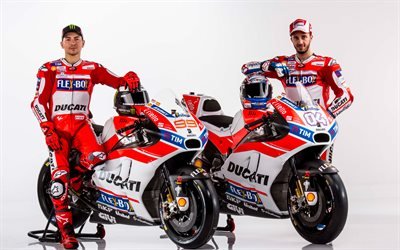 Ducati V4, 2018, Sportsbike, MotoGP, 4k, Jorge Lorenzo, Andrea Dovizioso, Ducati Corse