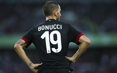Leonardo Bonucci, Rossoneri, footballers, Serie A, AC Milan, soccer, Milan