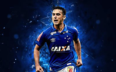 Robinho, Cruzeiro FC, soyut sanat, Brezilyalı futbolcular, orta saha oyuncusu, futbol, Brezilya Serie A, Robson, Michael Signorini, neon ışıkları, Brezilya