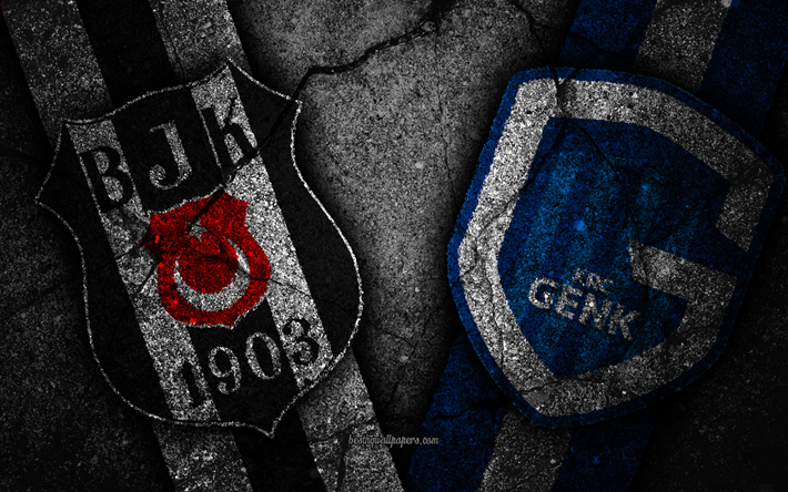 Besiktas vs Genk, UEFA Europa League, Group Stage, Round 3, creative, Besiktas FC, Genk FC, black stone