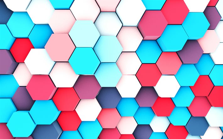 colorful 3D rhombuses, 4k, rhombic 3D texture, rhombuses patterns, macro, 3D rhombuses, rhombic patterns, backgrounds with rhombuses, rhombic textures, rhombuses
