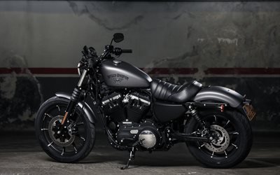 Harley Davidson Iron 883, 2017, 4k, luxury black motorcycle, superbike, American motorcycles, Harley Davidson