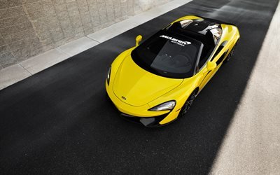 4k, McLaren 570S Spider, 2018 auto, hypercars, nuovo 570S, McLaren