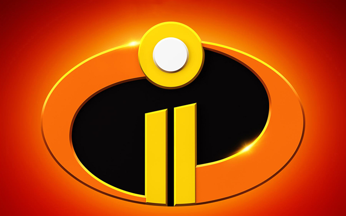 Incredibles 2, logotipo, 2018 pel&#237;cula, 3d-animaci&#243;n, cartel