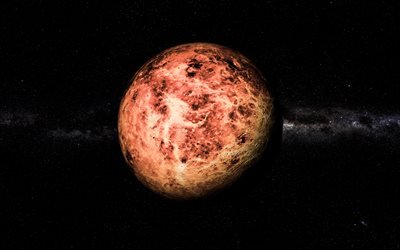 Venus, planeta, 4k, abrir el espacio, el sistema Solar