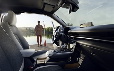 Mazda MX-30, 2020, interior, inside view, new MX-30 interior, japanese cars, electric cars, electric SUV, Mazda