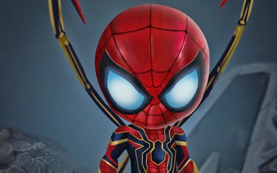 Spiderman 3D, 4k, 3D-konst, Spider-Man, &#228;ventyr, konstverk, superhj&#228;ltar, Spiderman 4K