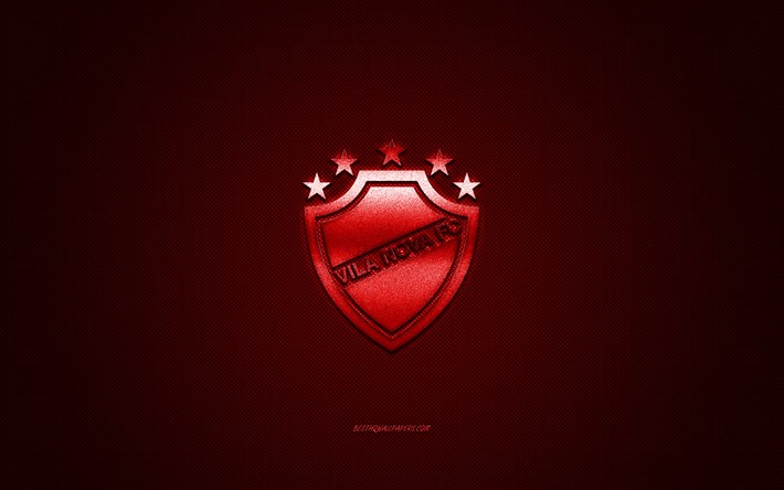Vila Nova FC, Brasilialainen jalkapalloseura, Serie B, punainen logo, punainen hiilikuitu tausta, jalkapallo, Goiania, Brasilia, Vila Nova FC-logo